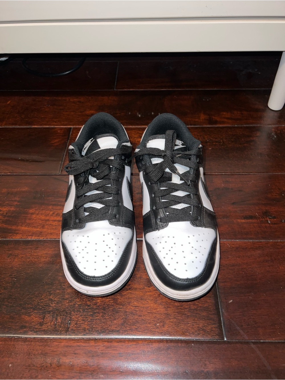 Nike Dunk Low Panda sneakers in black & white Size: 7